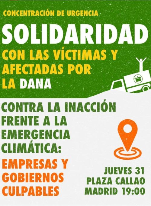 Concentracion de urgencia: Solidaridad con las víctimas y afectadas por la Dana