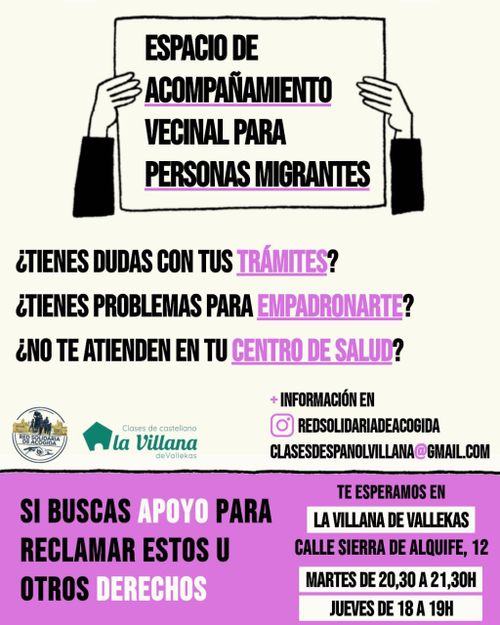 Espacio de acompañamiento vecinal para personas migrantes