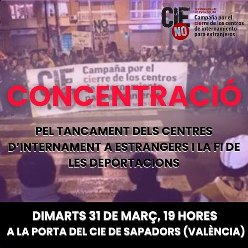 Concentració pel tancament dels CIE i la fi de les deportacions. 