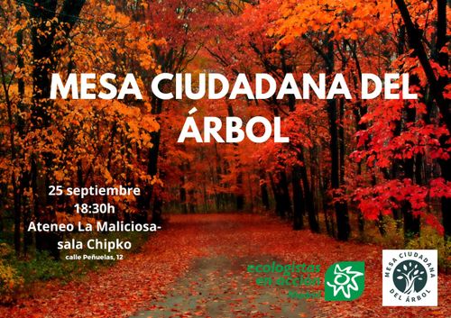 🌳📣Nueva convocatoria de la Mesa ciudadana del árbol🌳📣 