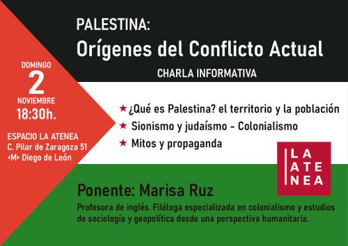 CHARLA: Palestina, orígenes del conflicto actual