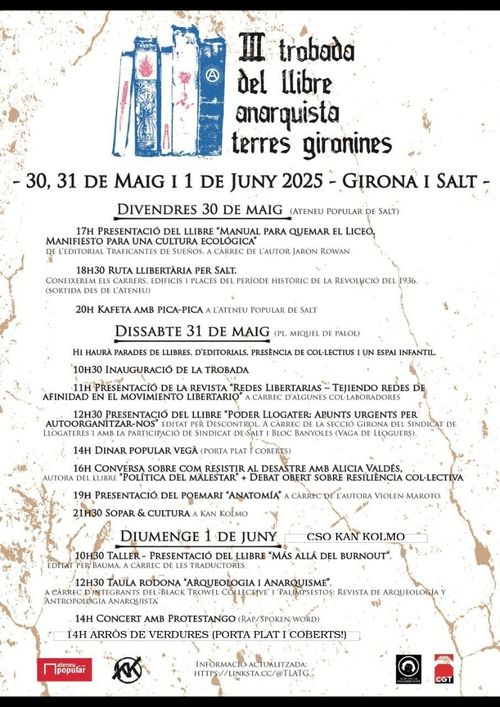 III Trobada del Llibre Anarquista Girona 2025: diumenge