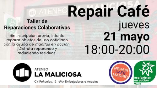 Taller de reparaciones participativas 'Repair Café'