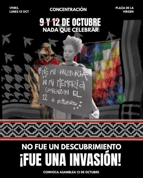 Concentración 9 y 12 de octubre nada que celebrar