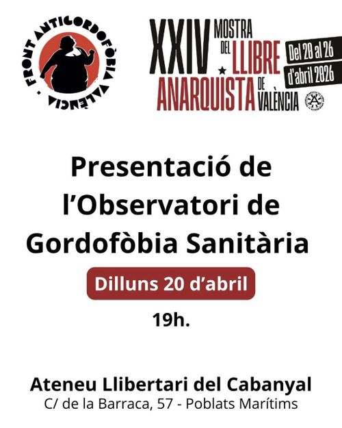  Presentació de l’Observatori de Gordofòbia Sanitària i del fanzine "Tan guapa de cara"