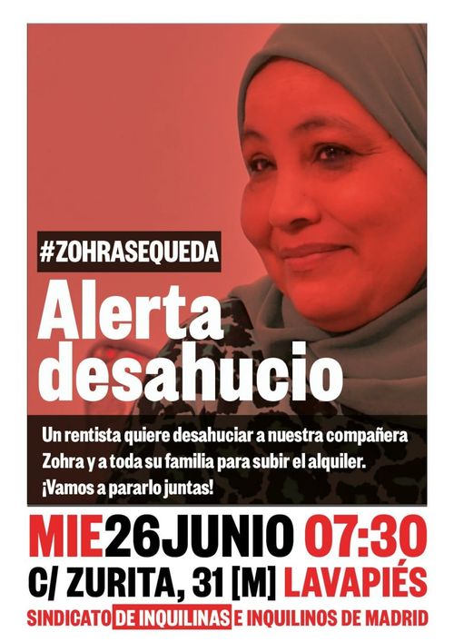 Apoyo a Zohra contra el desahucio