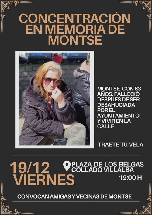 Concentración en memoria de Montse