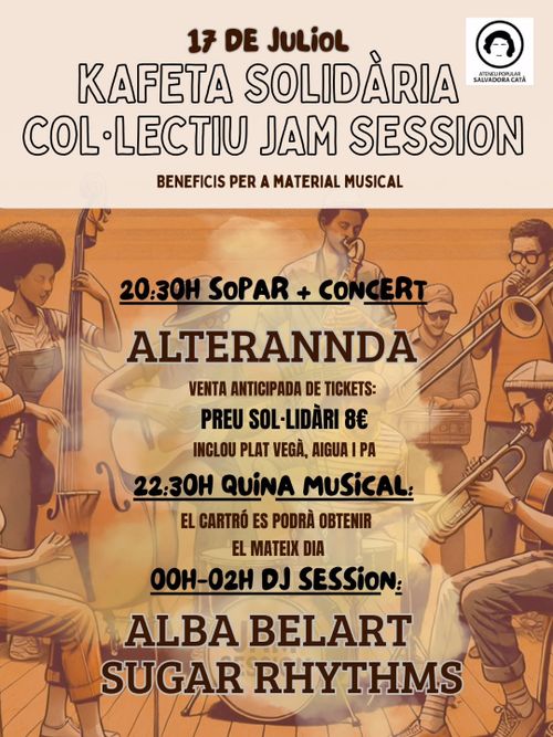 Kafeta solidària amb el col·lectiu de Jam Session de l'Ateneu 