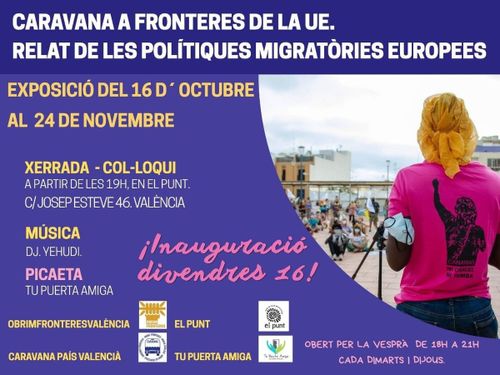 Inauguració de l'expo CARAVANA A FRONTERES DE LA UE
