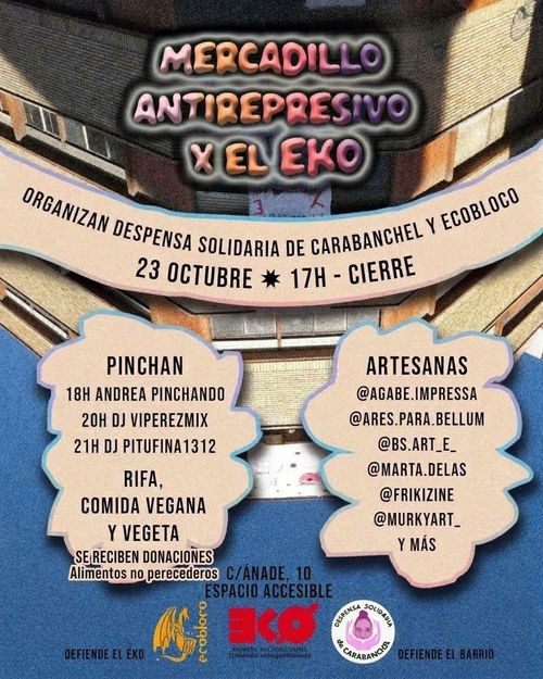 Mercadillo Antirepresivo x el EKO🌿🐛